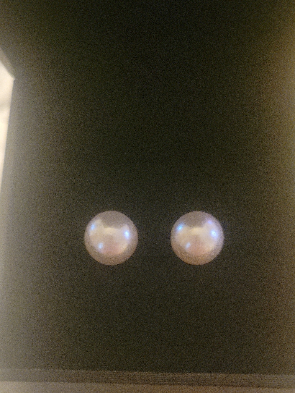 Large White Pearl Stud Earrings